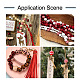 Beadthoven 100pcs 5 style perles en bois naturelles teintes sur le thème de noël(WOOD-BT0001-07)-7