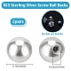2 Pairs 925 Sterling Silver Ear Nuts(STER-BBC0007-33)-2
