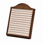 Wooden Ring Organizer Display Photo Frames with Velvet Mat, Rectangle, Beige, 19x15x23cm(WD-CBA8716-02)