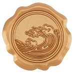 60Pcs Adhesive Wax Seal Stickers, Envelope Seal Decoration, for Craft Scrapbook DIY Gift, Wave Pattern, 30mm(DIY-CP0006-30-17)