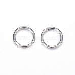 Tarnish Resistant 304 Stainless Steel Open Jump Rings, Round, Stainless Steel Color, 9x1.2mm, 17 Gauge, Inner Diameter: 6.6mm, about 238pcs/50g(X-STAS-D447-09)