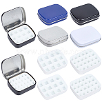 Tinplate Storage Boxs, ABS Plastic Jewelry Trays, Mixed Color, 5.05x6.2x1.65cm(CON-SP0001-14)