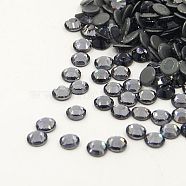 Glass Hotfix Rhinestone, Grade AA, Flat Back & Faceted, Half Round, Black Diamond, SS20, 4.6~4.8mm, about 1440pcs/bag(RGLA-A019-SS20-215)