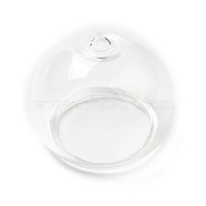 Transparent Glass Bead Cone, for Wind Chimes Making, Half Round, Clear, 16x13mm, Hole: 1.4mm, Inner Diameter: 10.8mm(GLAA-G100-01B-01)