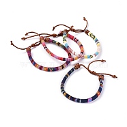 Rope Cloth Ethnic Cords Bracelets, with Waxed Cotton Cords, Mixed Color, 2-1/8 inch~3 inch(5.4~7.6cm)(BJEW-JB04183-M)