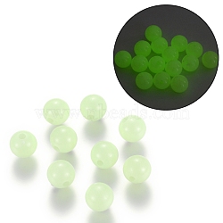 Luminous Acrylic Round Beads, Glow in the Dark, Pale Green, 12mm, Hole: 3mm, about 530pcs/500g(LACR-R002-12mm-01)