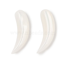 Opaque Resin Decoden Cabochons, Horn, White, 16.5x5.5x3mm(CRES-I036-04)