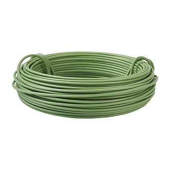 1 Roll Round Iron Wire, with Plastic-coated, Gardening Suuplies, Olive Drab, 2.5mm, about 21.87 yards(20m)/roll, 1 roll