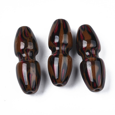 Coconut Brown Oval Acrylic Beads
