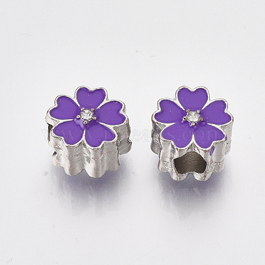 Platinum Plated Alloy European Beads(MPDL-S067-27)-2