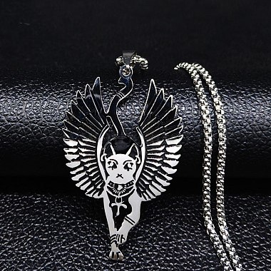 Cat Shape 304 Stainless Steel Necklaces