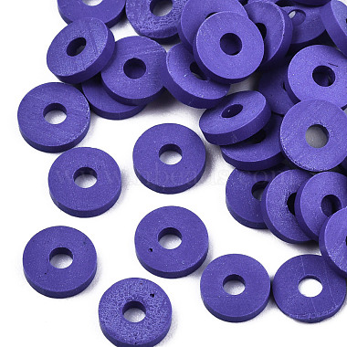 Mauve Disc Polymer Clay Beads