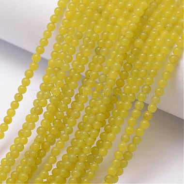 Natural Olive Jade Beads Strands(G-K146-64-3mm)-2