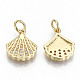 Brass Micro Pave Clear Cubic Zirconia Charms(ZIRC-S067-182-NF)-2