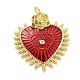 Brass Micro Pave Cubic Zirconia Pendants(KK-Q814-24G)-1