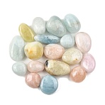 Natural Morganite Beads, Tumbled Stones, No Hole/Undrilled, Nuggets, 20~56x18~30.5x8~28mm(G-G348-01B-51)