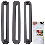 4Pcs 304 Stainless Steel & Brass Brooches, Oval, Black, 111mm(JEWB-CP00002)