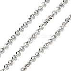 304 Stainless Steel Rolo Chains, Soldered, with Spool, Stainless Steel Color, 3x0.85mm(CHS-K026-01A-P)