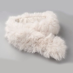 Artificial Fox Wool Collar for Women, Snow, 835~860x105~155x50~55mm(DIY-WH0622-562A)