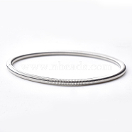 Round Iron French Wire, Gimp Wire, for Bracelet Jewelry Making, Platinum, 7-1/4 inch~7-3/8 inch(18.3~18.6cm), 3mm(BJEW-T007-03P-NF)