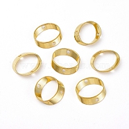 Rack Plating Brass Bead Frames, Ring, Golden, 13x2mm, Hole: 1.4mm(KK-D530-07G)