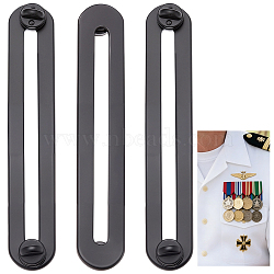 4Pcs 304 Stainless Steel & Brass Brooches, Oval, Black, 111mm(JEWB-CP00002)