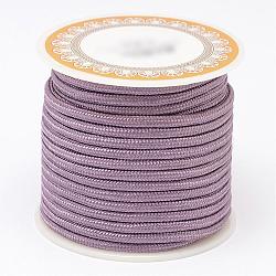 Braided Polyester Cords, Round, Medium Purple, 3mm, about 8.74 yards(8m)/roll(OCOR-D005-08)