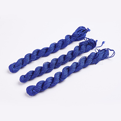 Nylon Thread, Nylon Jewelry Cord for Custom Woven Bracelets Making, Blue, 1mm, about 26.24 yards(24m)/bundle, 10bundles/bag, about 262.46 yards(240m)/bag(NWIR-R002-1mm-1)