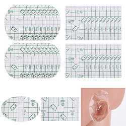 180Pcs 2 Styles PU Baby Waterproof Ear Stickers, Newborn Ear Protection for Swimming Showering, with Cotton, Mixed Shapes, 50~53x80~81x0.3~1mm(AJEW-GA0008-18A)