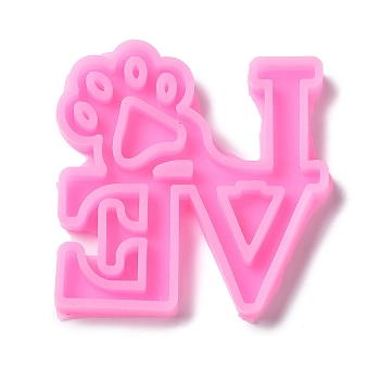 DIY Pendant Silicone Molds, Resin Casting Molds, Word LOVE, 75x70mm