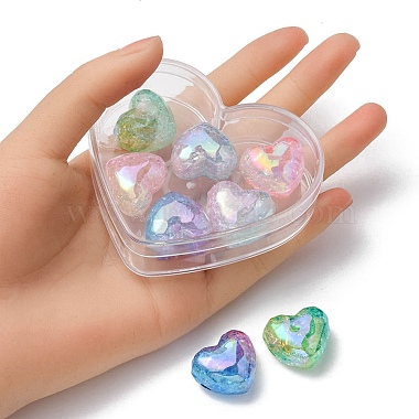 8Pcs 4 Colors Transparent Crackle Acrylic Beads(OACR-YW0001-33)-4