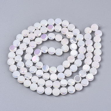 Electroplate Opaque Solid Color Glass Beads Strands(X-EGLA-T020-07I)-2