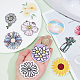 9Pcs 9 Styles Flower Pattern Computerized Embroidery Cloth Iron on Patches(DIY-DC0002-16)-3