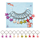 10Pcs Starfish Synthetic Turquoise Pendant Stitch Markers(HJEW-NB00040)-1