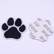 Zinc Alloy Car Stickers, DIY Car Decorations, Dog Paw Prints, Black, 65x61x3.5mm(DIY-WH0167-78)