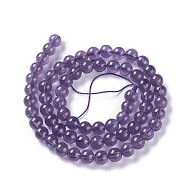 Natural Amethyst Beads Strands, Grade A, Round, 6mm, Hole: 1mm, about 64~67pcs/strand, 15.3 inch~15.75 inch(39~40cm)(G-P428-08-6mm)