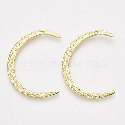 Alloy Pendants, Moon, Light Gold, 46~47x33~33.5x2.5mm, Hole: 1.2mm(X-PALLOY-S121-112)