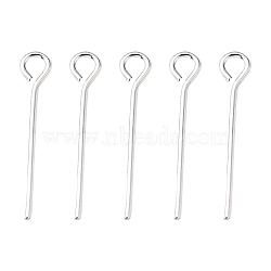 Silver Color Plated Iron Eye Pin, Cadmium Free & Lead Free, Size: about 1.8cm long, 0.7mm thick, hole: about 2mm(X-EPS1.8cm)