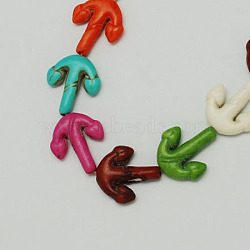 Synthetical Turquoise Beads Strands, Dyed, Anchor, Mixed Color, 16x14x3.5mm, Hole: 1.5mm(TURQ-S180-M)