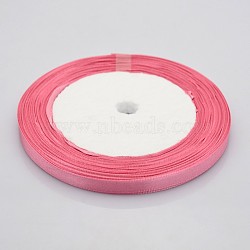 Garment Accessories 1/4 inch(6mm) Satin Ribbon, Pink, 25yards/roll(22.86m/roll)(X-RC6mmY082)