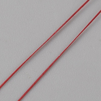 46M Round Nylon Beading Threads, Nylon Cords for Seed Beads Jewelry Making, with Spool, FireBrick, 0.2mm, about 50.31 Yards(46m)/Roll