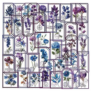 50Pcs Flower PET Stickers(STIC-T0001-17)-1