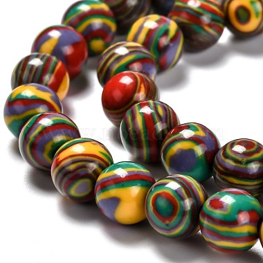 Synthetic Malachite Beads Strands(X-G-I199-32-6mm-G)-2