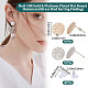 32Pcs 2 Colors Hammered Brass Stud Earring Findings(KK-BBC0007-04)-2