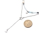 2Pcs 2 Style 304 Stainless Steel Shell & Star Charms Lariat Necklaces Set with Natural Pearl(NJEW-JN03978)-5