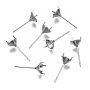 Stainless Steel Color Others 316 Surgical Stainless Steel Earring Settings(X-STAS-S117-023C)