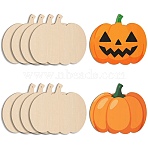 Unfinished Blank Wooden Pendants for Painting Arts, Pyrography, Home Decor,
with Hemp Rope, Pumpkin, 160x180x2.5mm, Hole: 3mm(HJEW-WH20028-008)