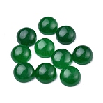 Natural Malaysia Jade Cabochons, Dyed & Heated, Half Round, 10x4~5mm(X-G-P393-R61-10MM)