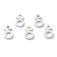 304 Stainless Steel Charms, Greek Alphabet, Stainless Steel Color, Letter.D, 11.5x7x1.5mm, Hole: 1.4mm(STAS-G244-01D)