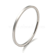 304 Stainless Steel Simple Plain Band Finger Ring for Women Men, Stainless Steel Color, Size 6, Inner Diameter: 16mm, 1mm(RJEW-F152-05P-D)